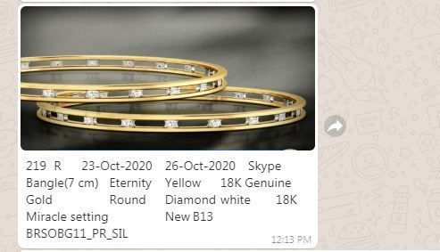 Gold and Silver Designer Bangles and Bracelets with CZ Diamonds 3D print model_76