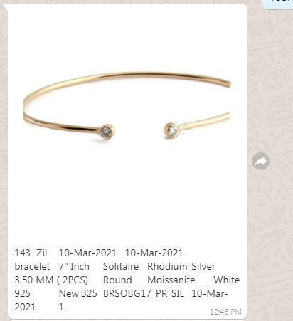 Gold and Silver Designer Bangles and Bracelets with CZ Diamonds 3D print model_31