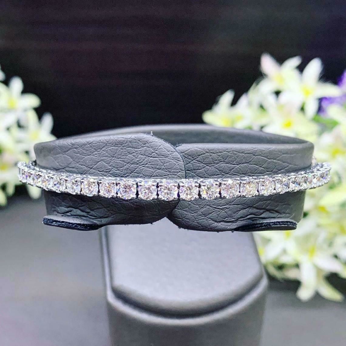 Gold and Silver Designer Bangles and Bracelets with CZ Diamonds 3D print model_98