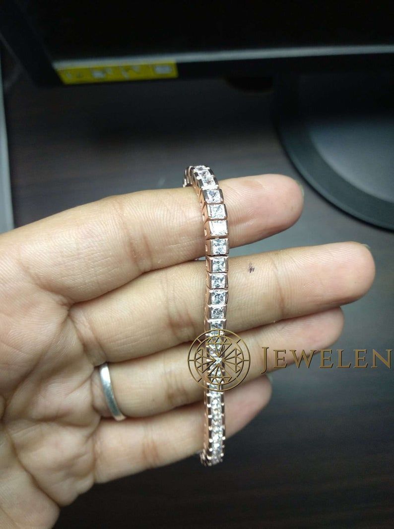 Gold and Silver Designer Bangles and Bracelets with CZ Diamonds 3D print model_126