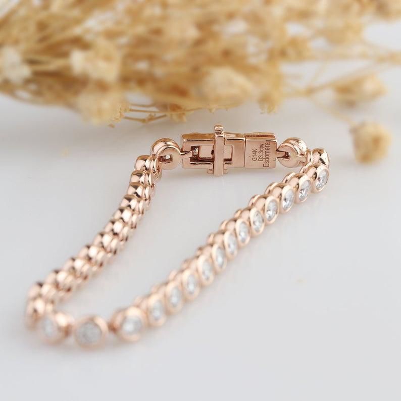 Gold and Silver Designer Bangles and Bracelets with CZ Diamonds 3D print model_41