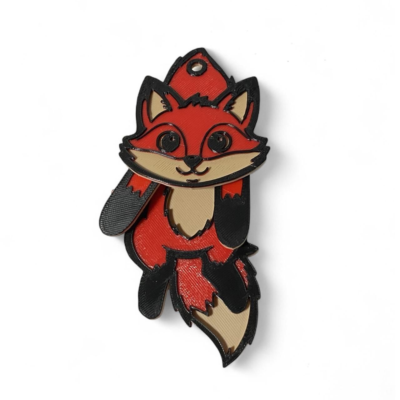 Hanging cute fox keychain 3D print model_5