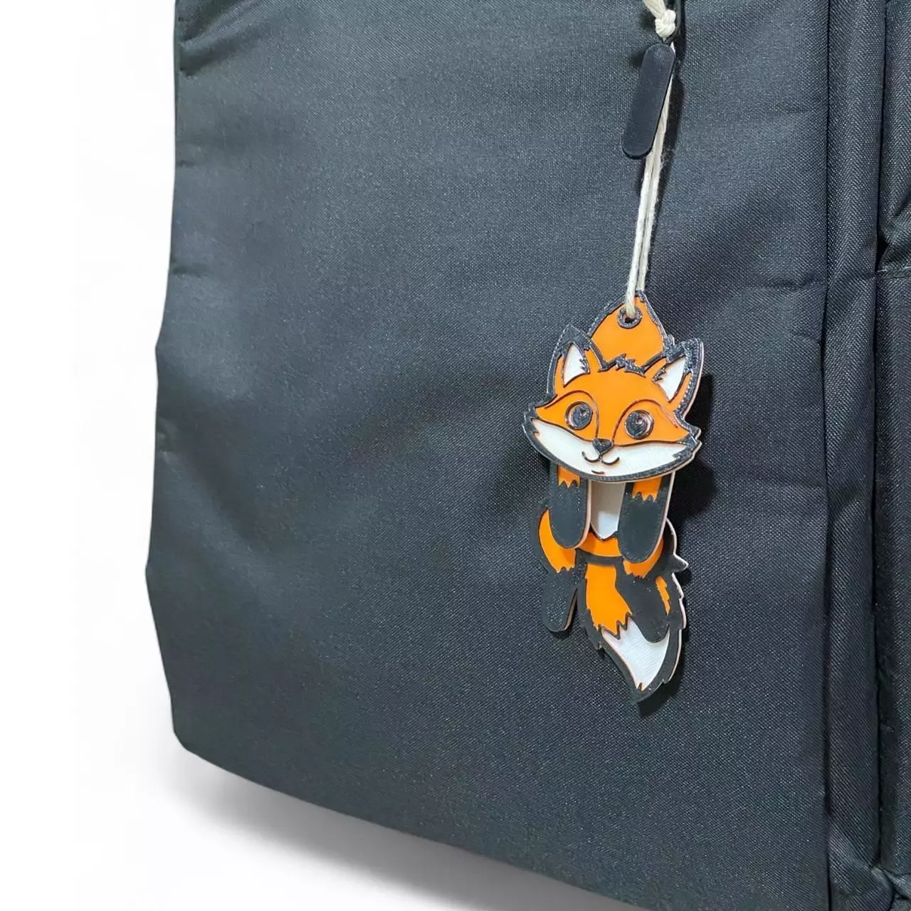 Hanging cute fox keychain 3D print model_0