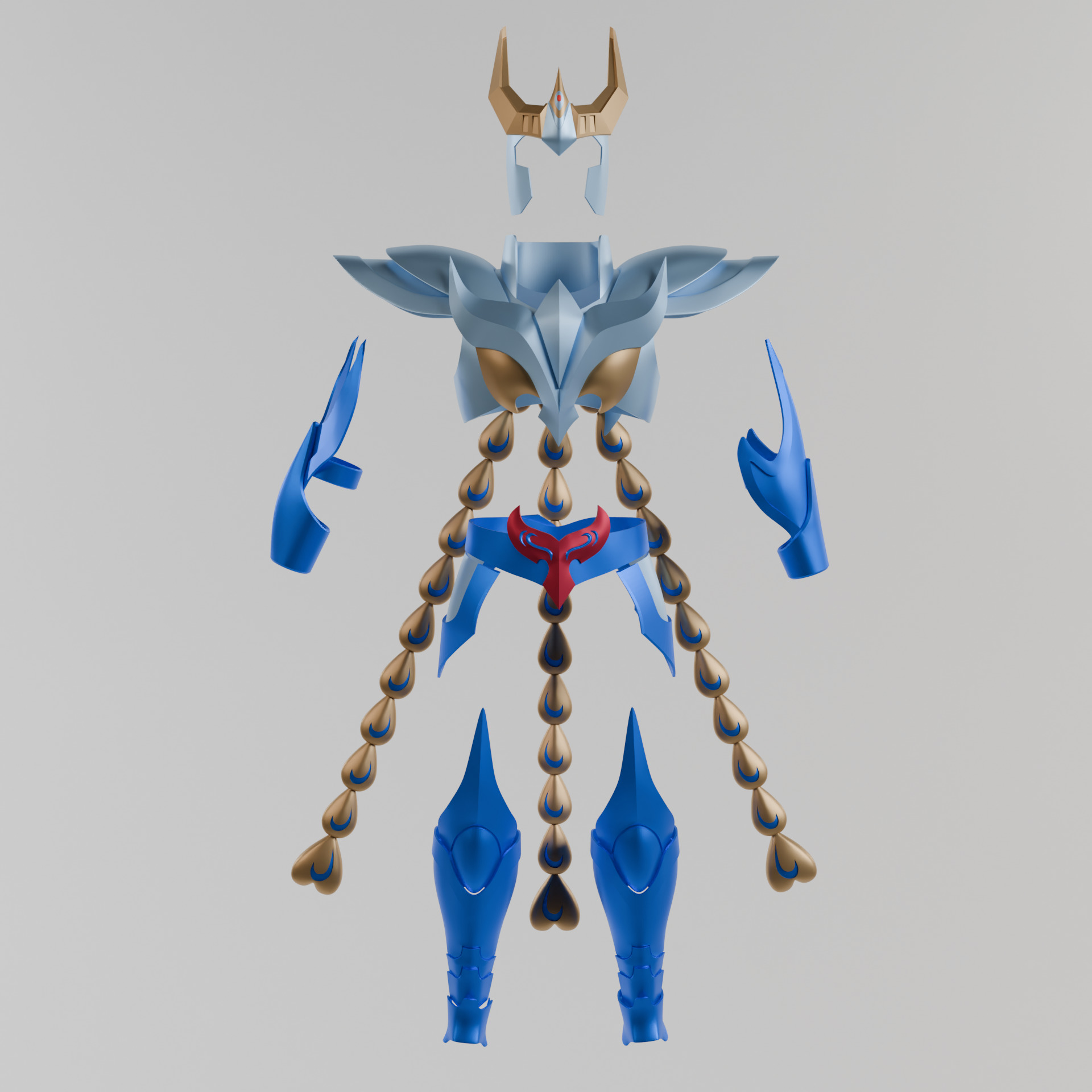Phoenix Ikki Costume V2 Saint Seiya Inspired 3D Print Model 3D print model_7