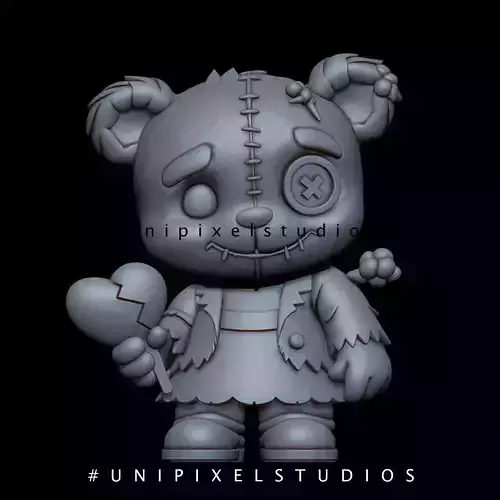 cute Halloween teddy bear  STL 3D print model