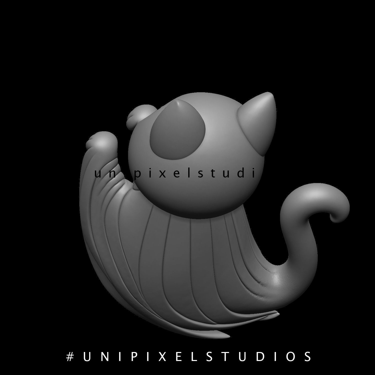 Halloween ghost cat 3D model STL 3D print model_5