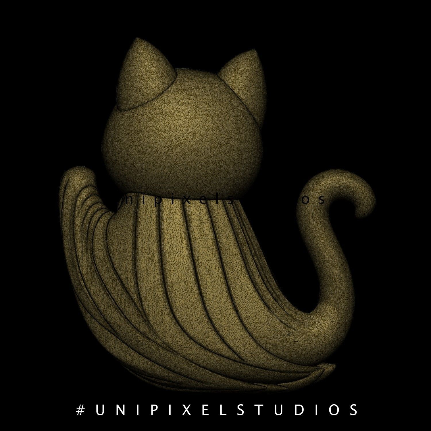 Halloween ghost cat 3D model STL 3D print model_9