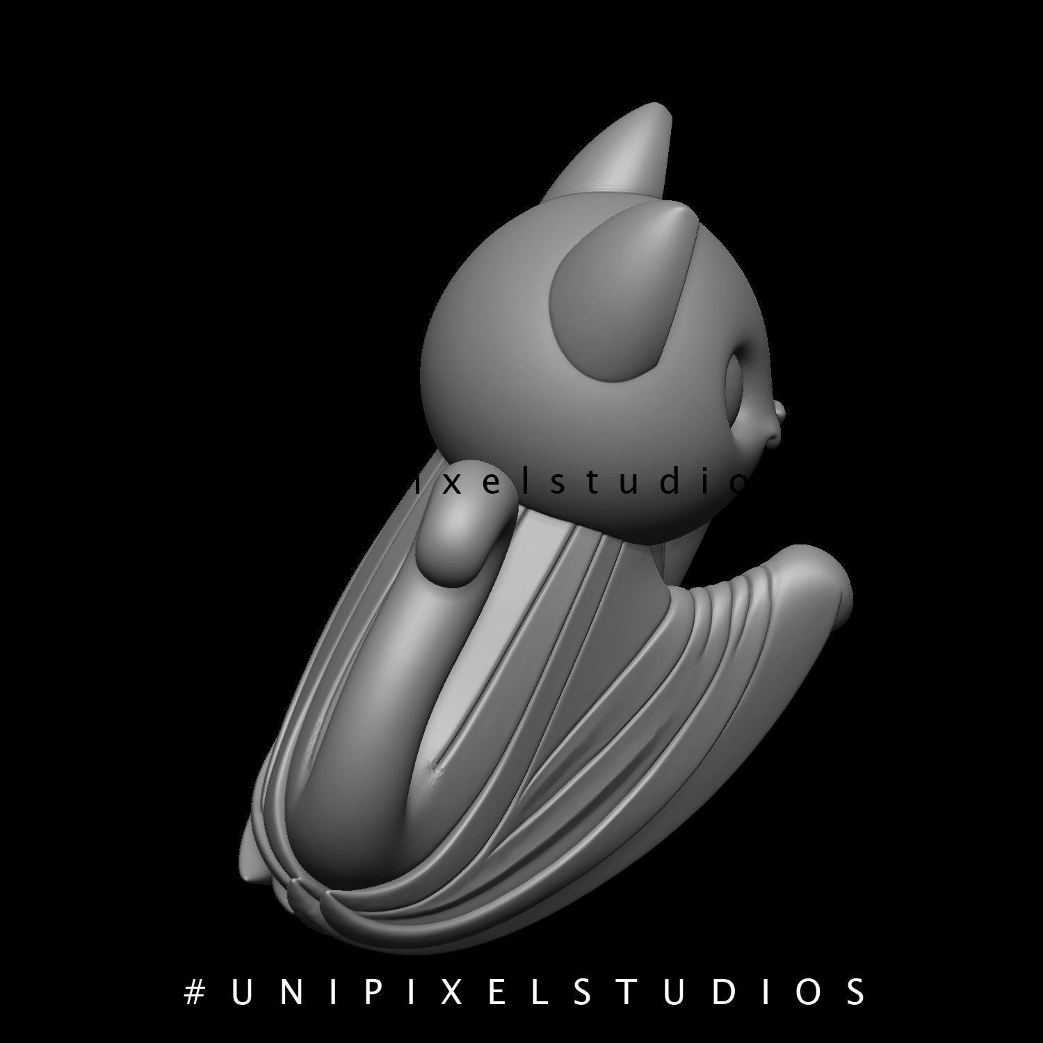 Halloween ghost cat 3D model STL 3D print model_3