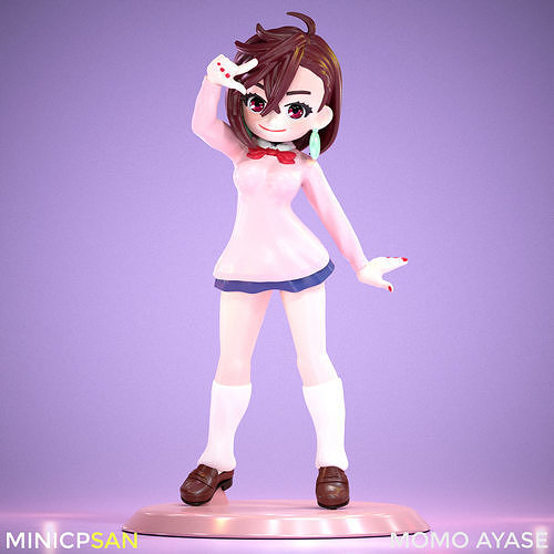 Momo Ayase - Cute School Outfit - Dandadan Anime 3D print model