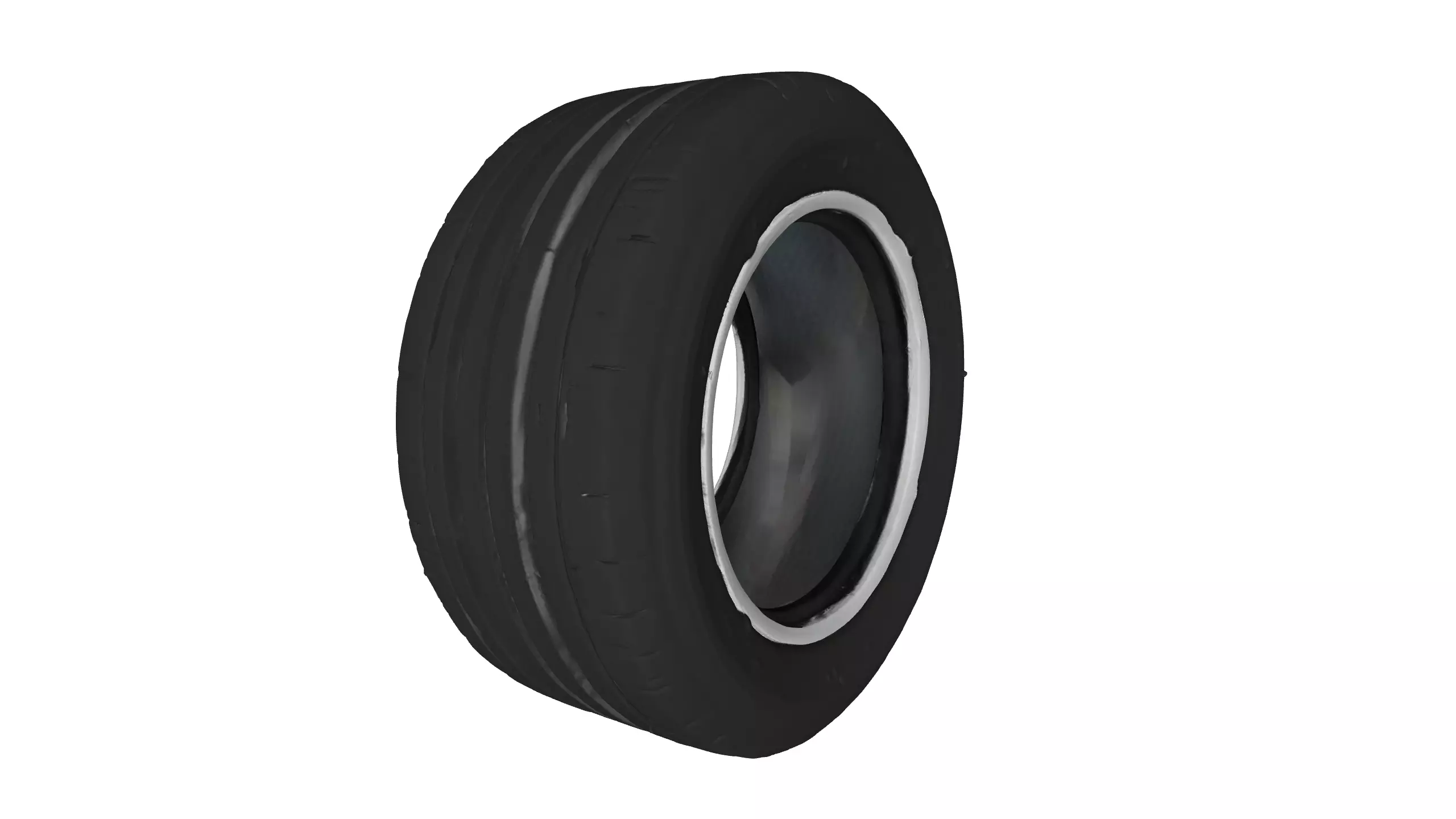 Car Tire Low-poly 3D model_0