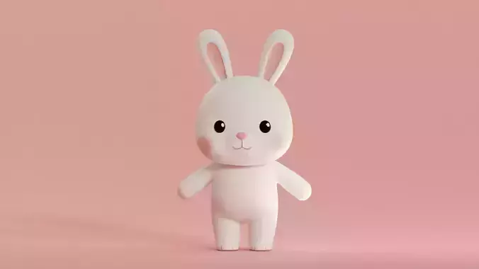 Chibi Kawaii Bunny Cute Cartoon Illustration 