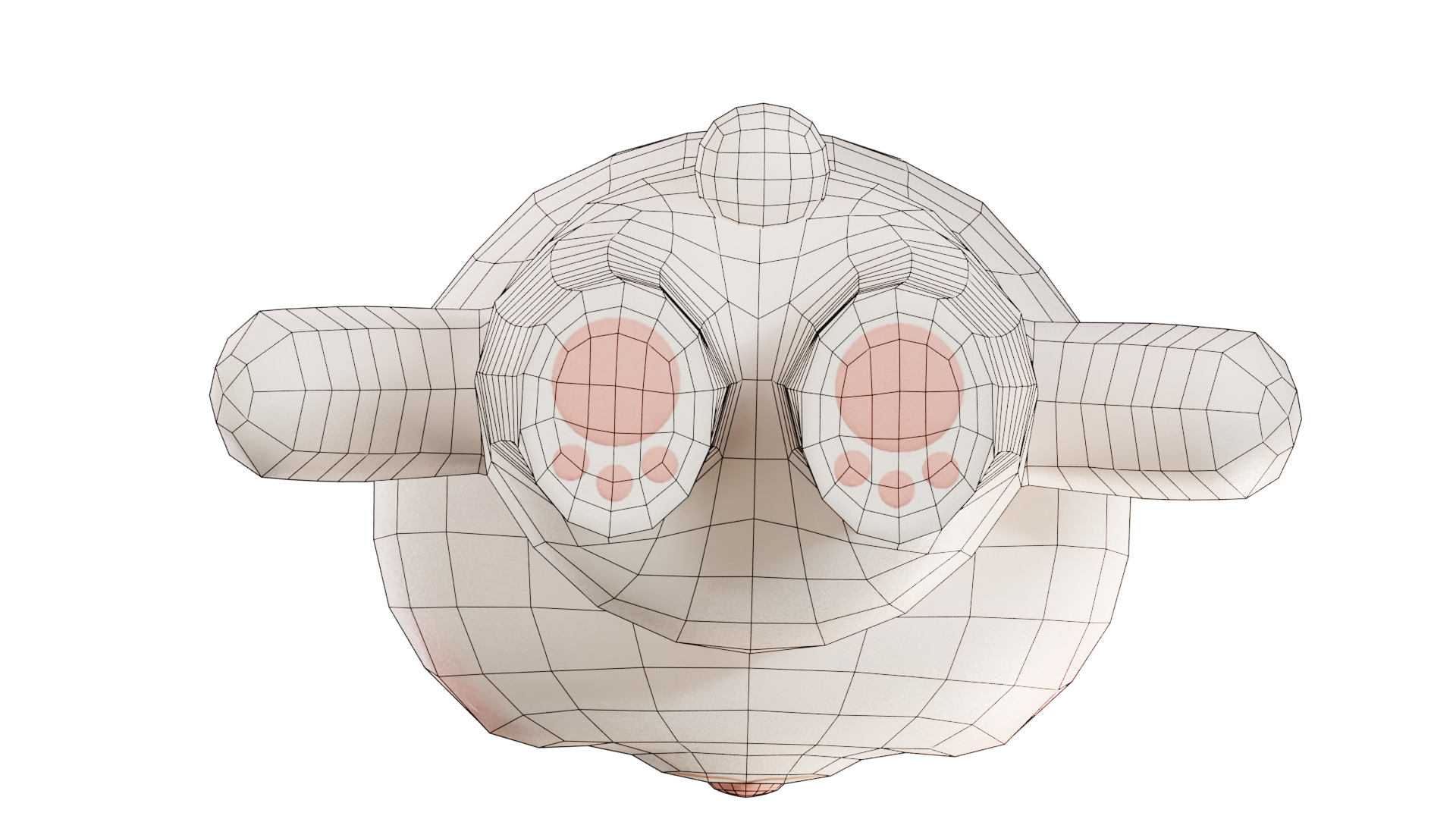 Chibi Kawaii Bunny Cute Cartoon Illustration Low-poly 3D model_11