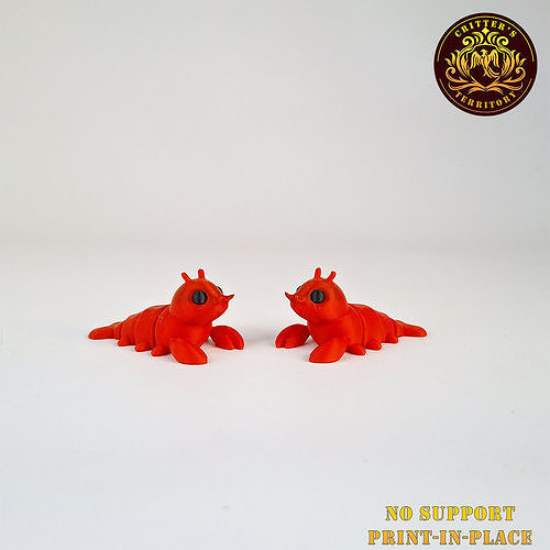 Flexi Mini Lobster No support Print in Place Articulated 3D print model