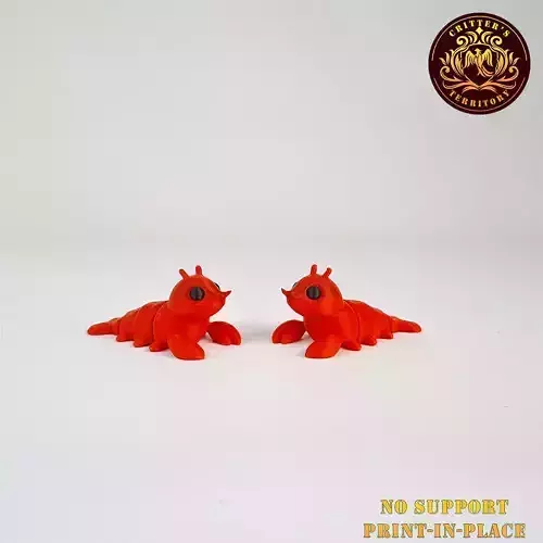 Flexi Mini Lobster No support Print in Place Articulated 3D print model