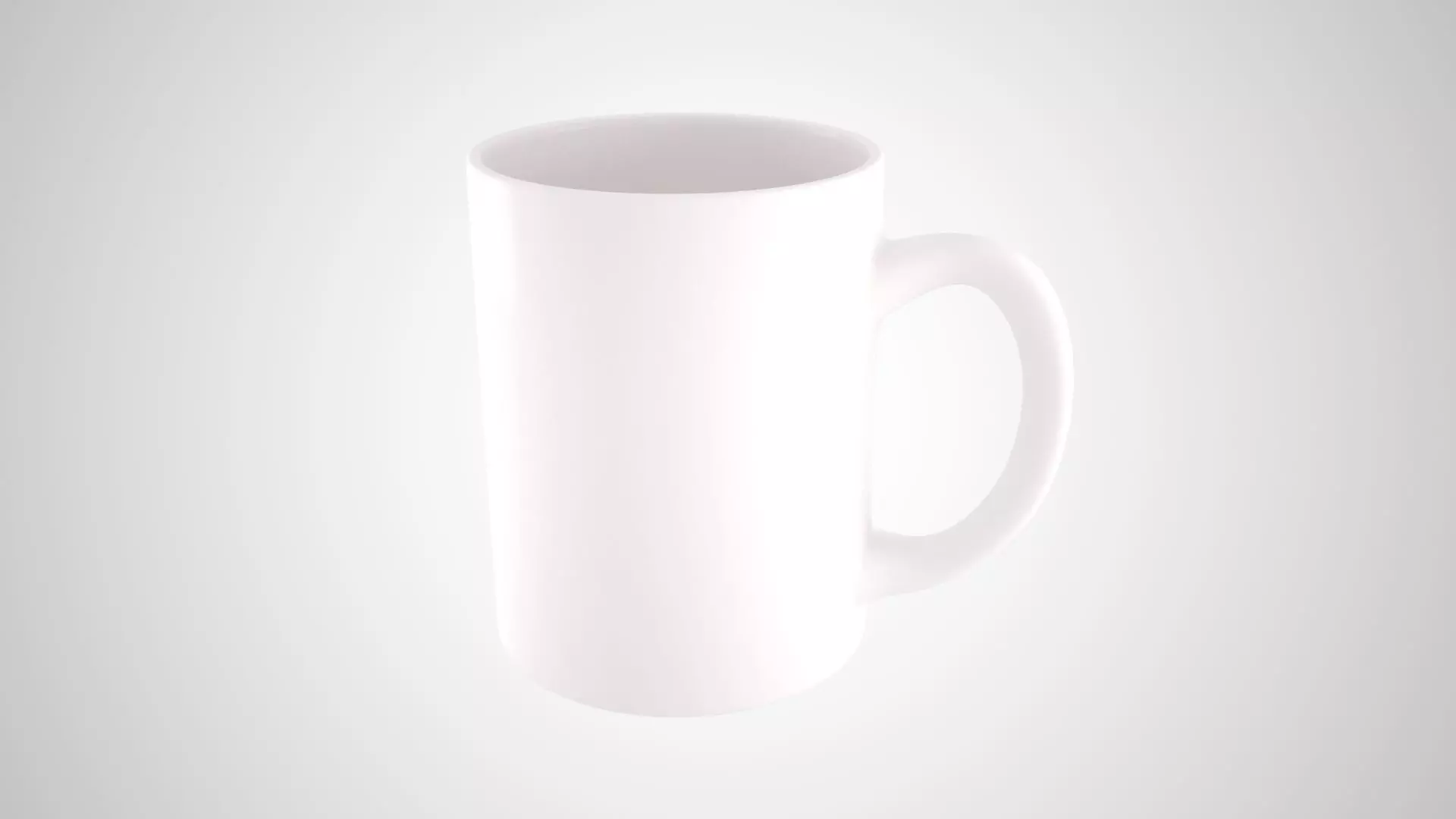 Coffee Mug Snow White Color 3D model