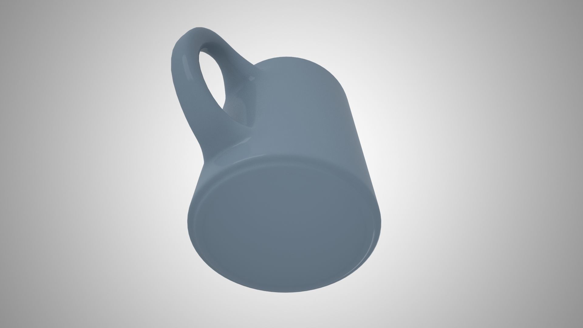 Coffee Mug Slate Gray Color 3D model_2