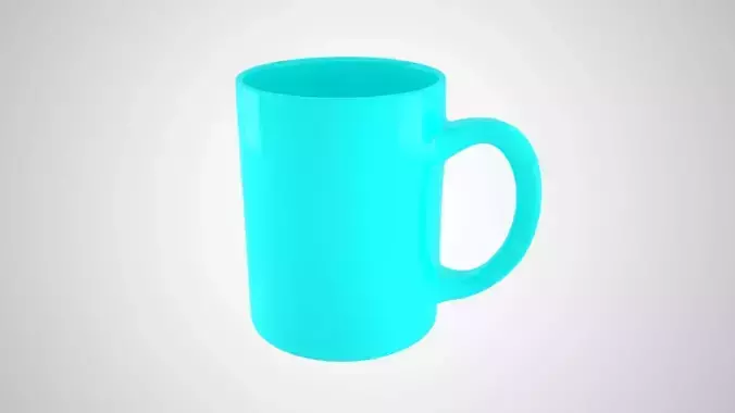 Coffe Tea Mug Cyan Color