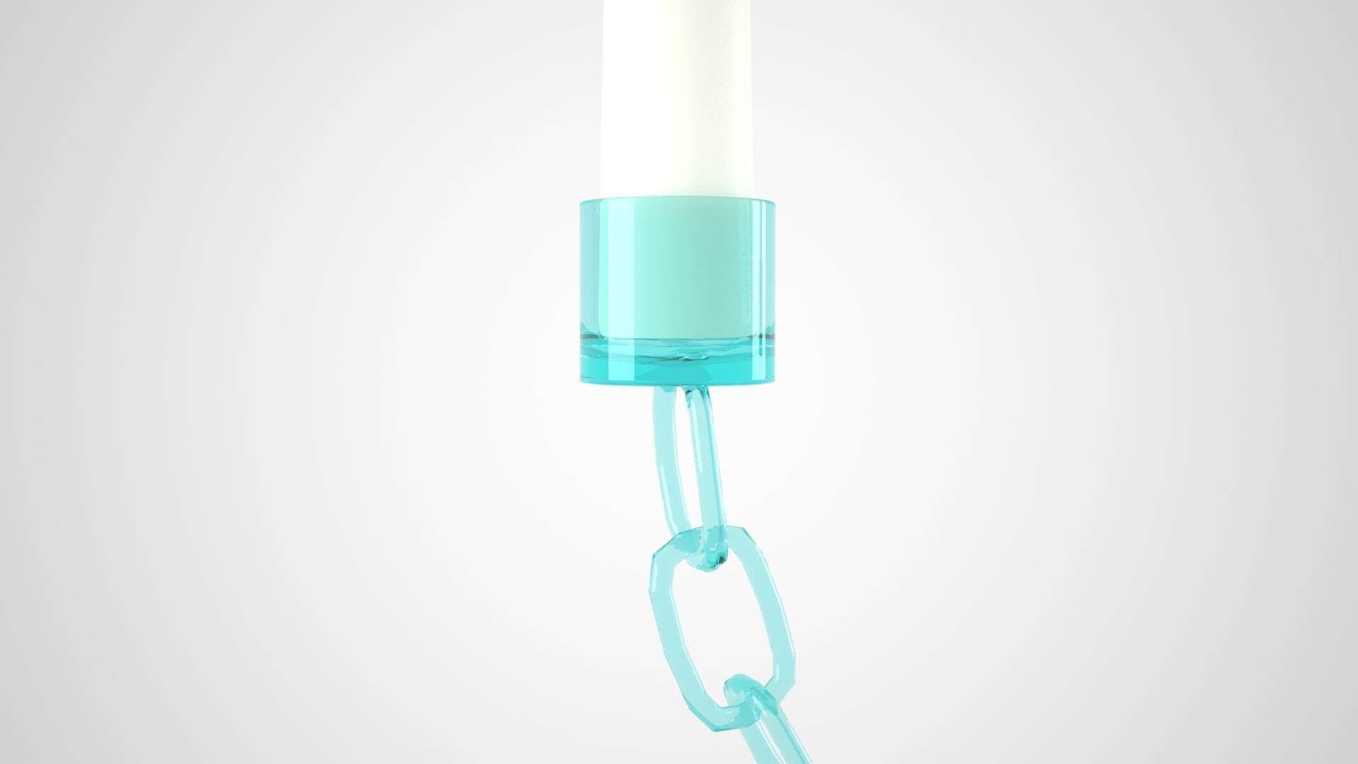 Chain U Candleholder Tinted Glass 3D model_1