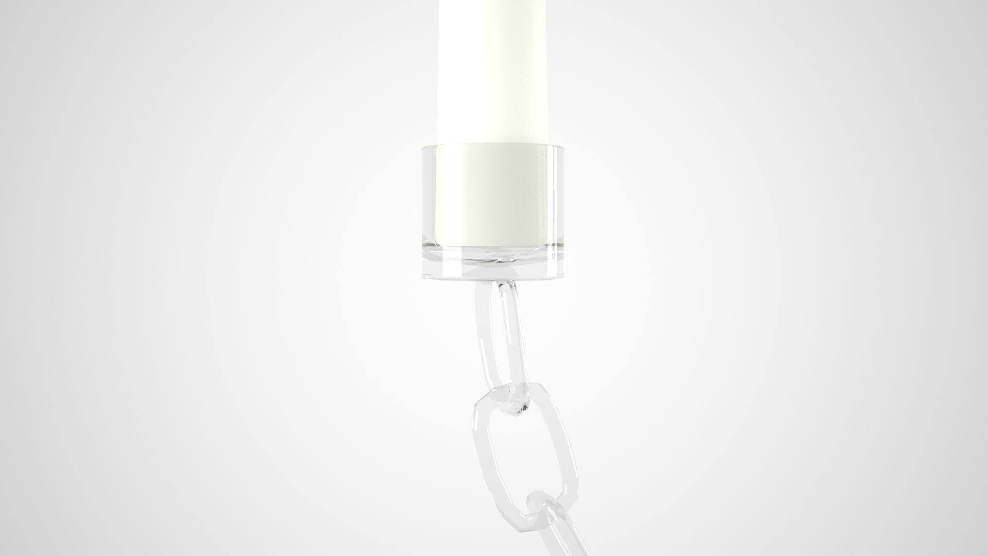 Chain U Candleholder Clear Glass 3D model_1