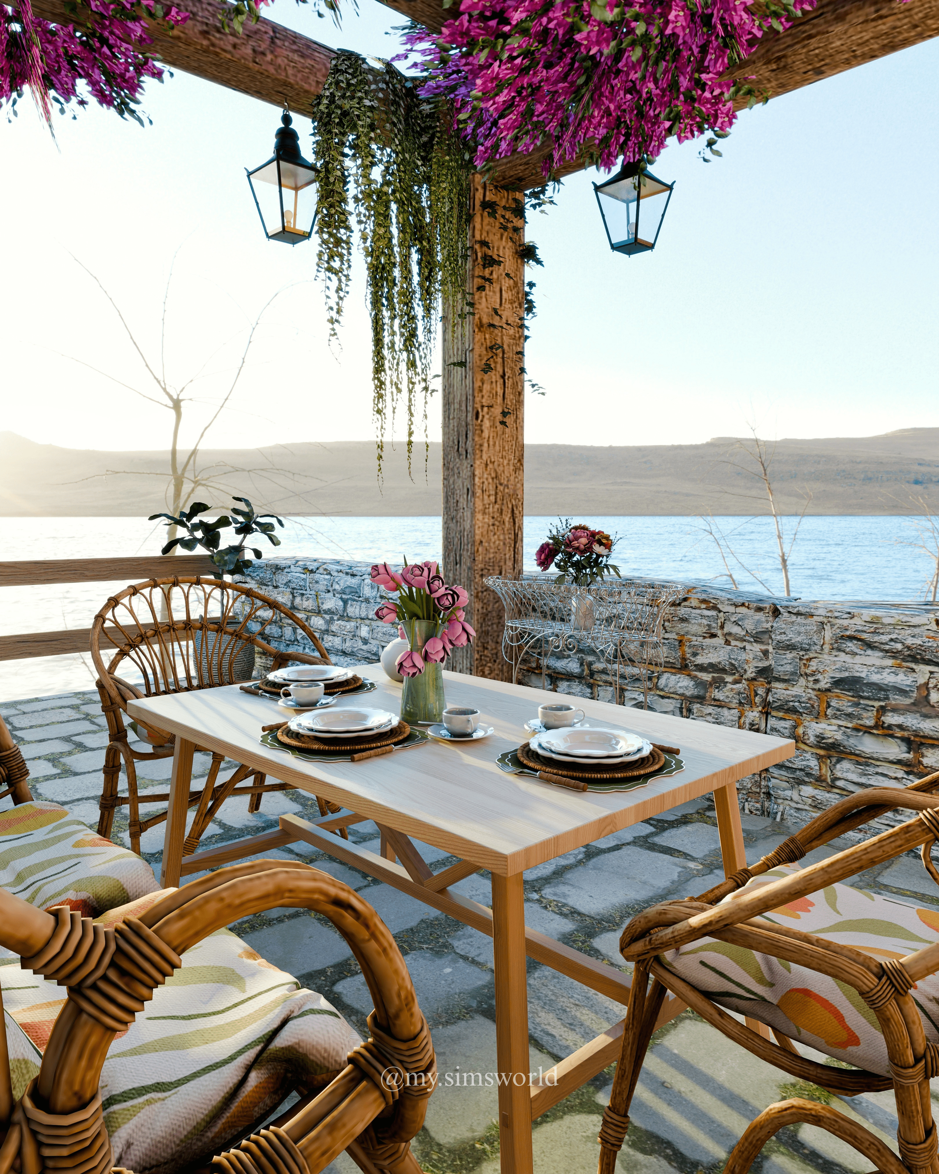 Breakfast Saloon Blender Scene 3D model_5