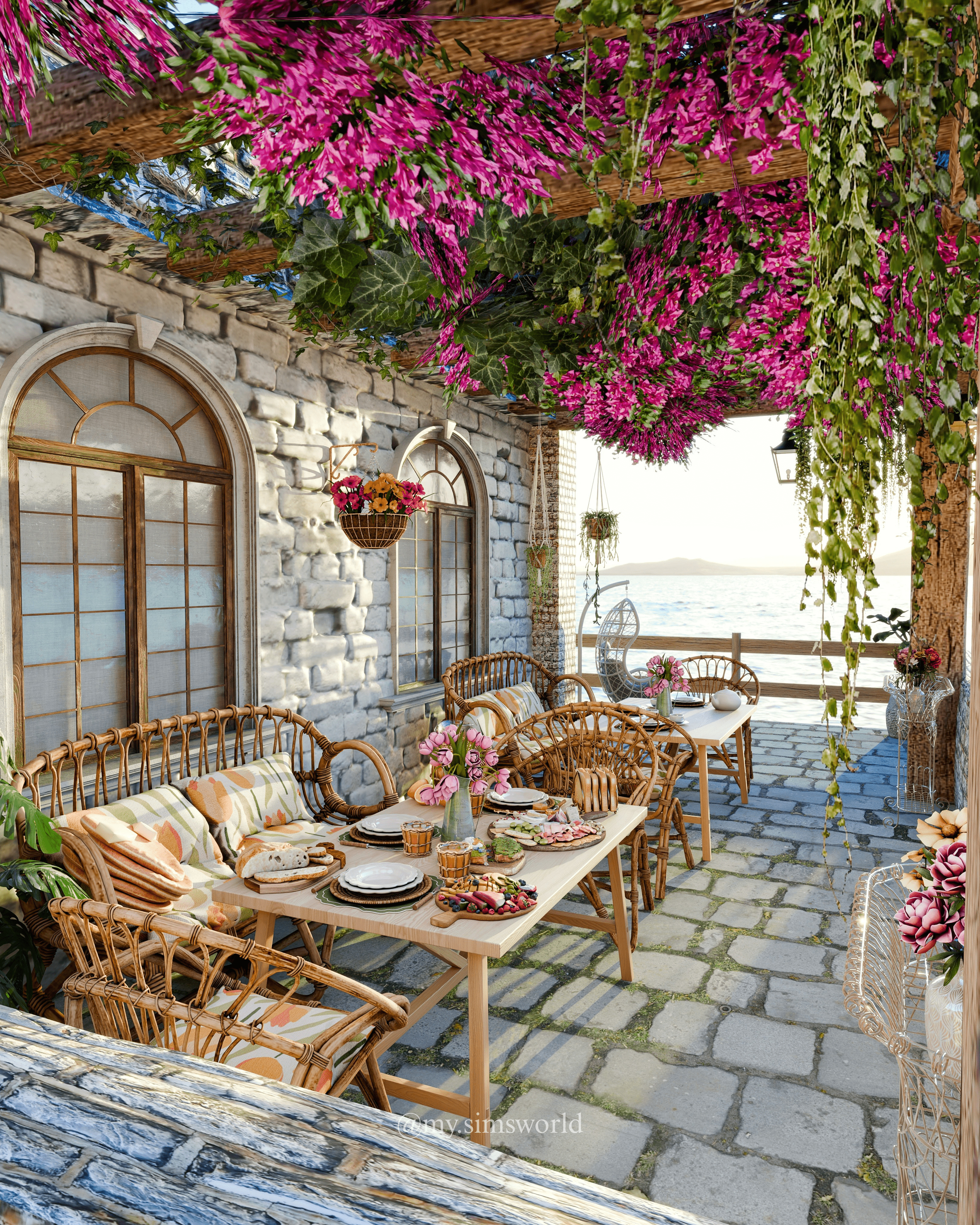 Breakfast Saloon Blender Scene 3D model_1