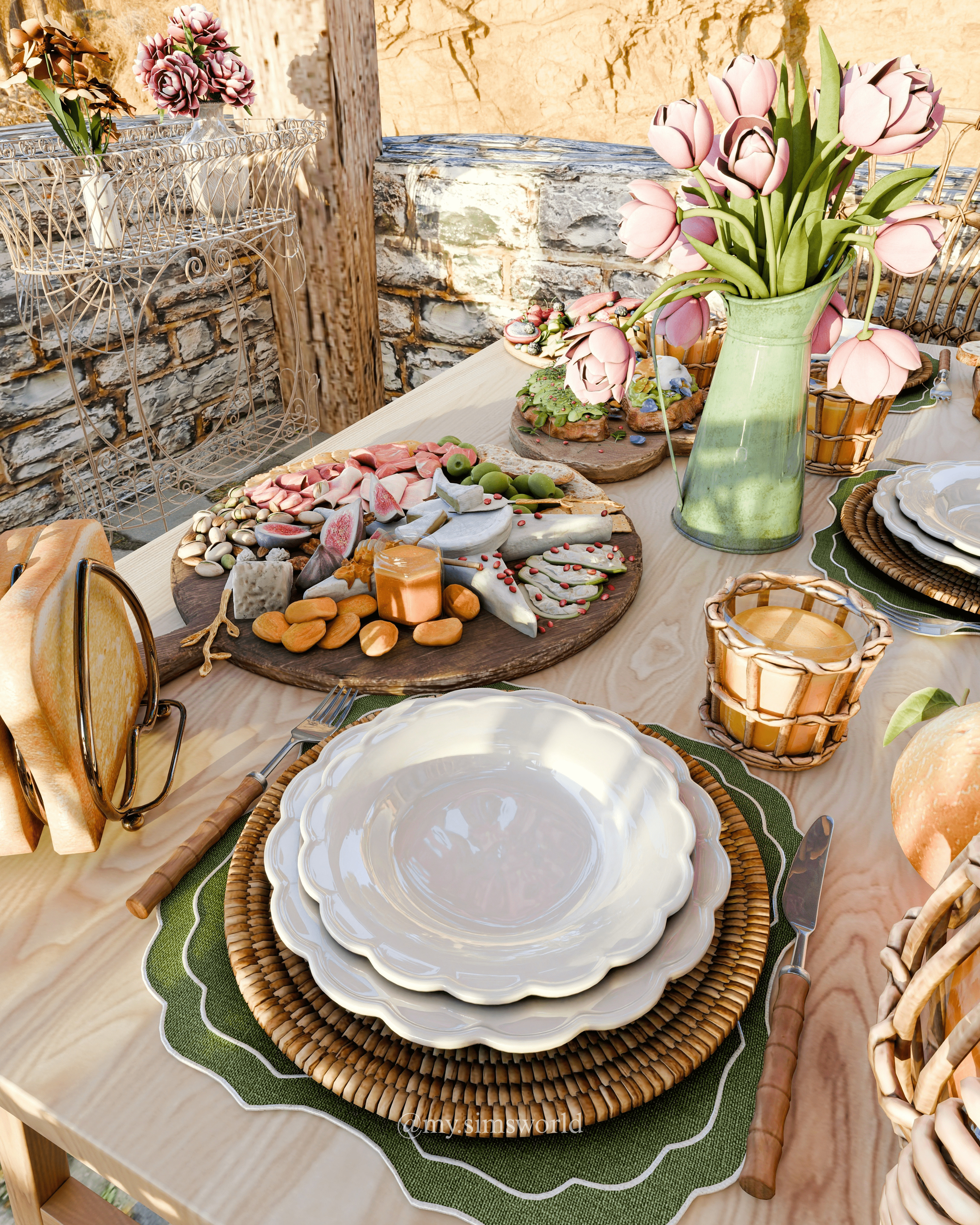 Breakfast Saloon Blender Scene 3D model_4