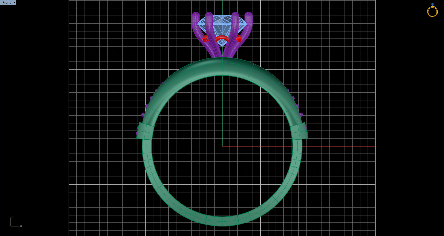 Solitaire Ring 35 3D print model_7