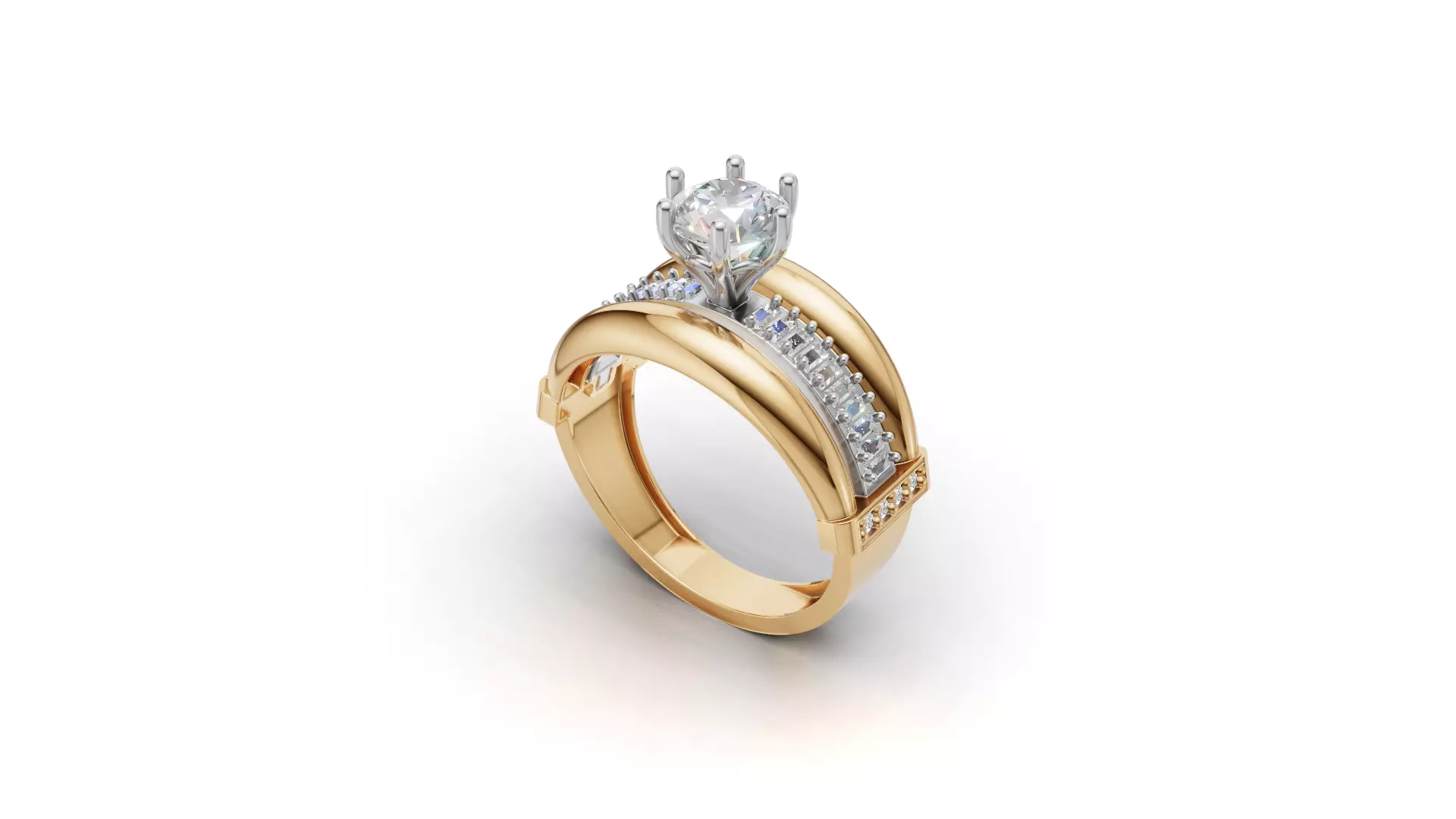 Solitaire Ring 35 3D print model_0