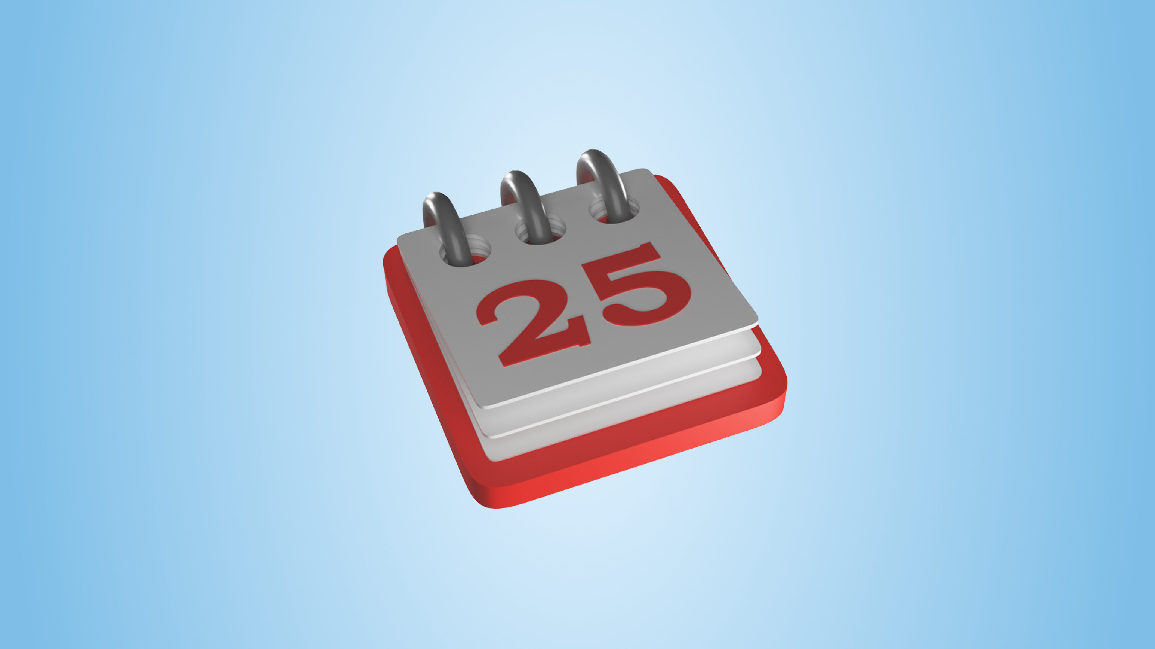 Christmas Date Calendar Low-poly 3D model_8
