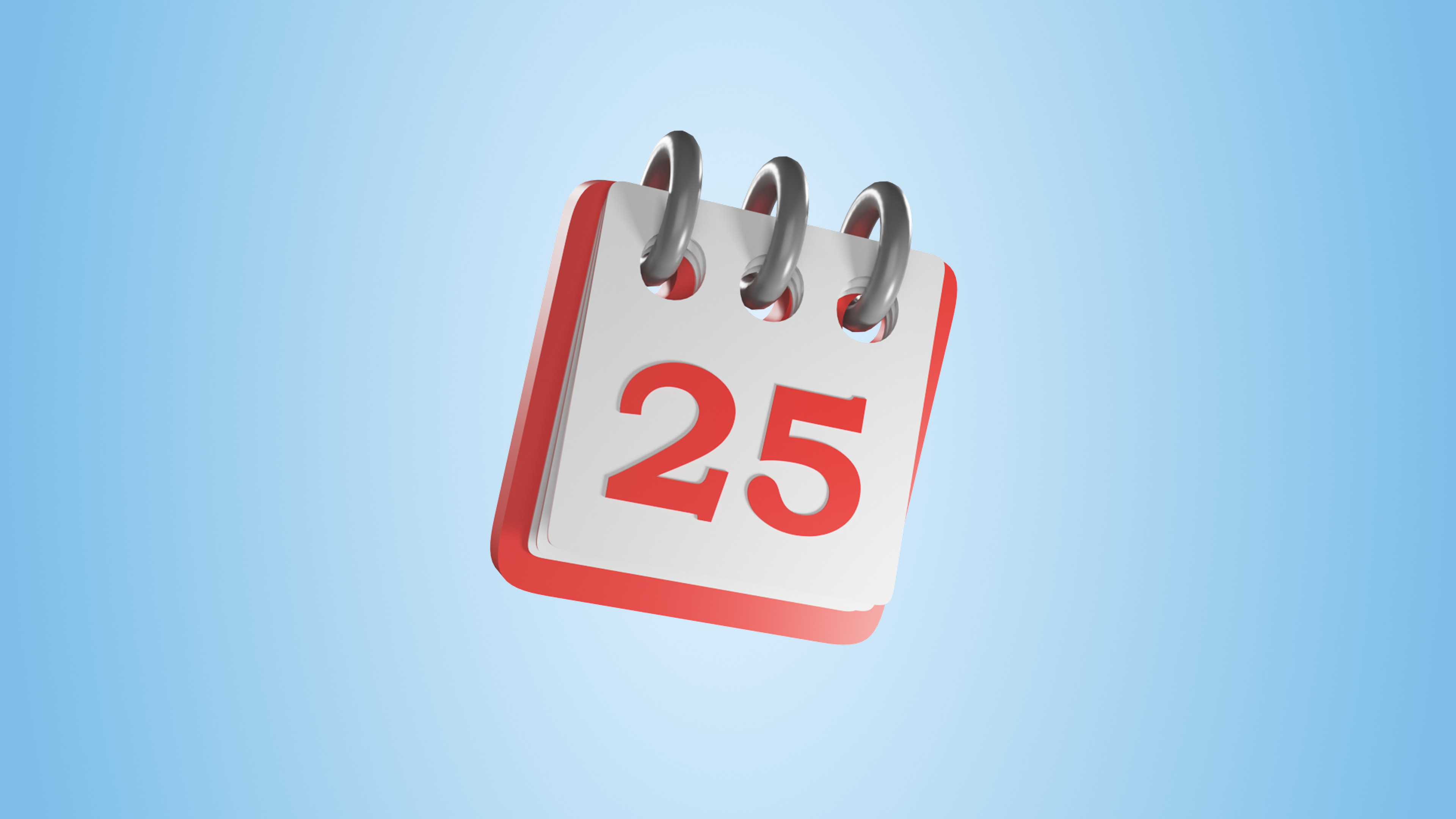 Christmas Date Calendar Low-poly 3D model_1