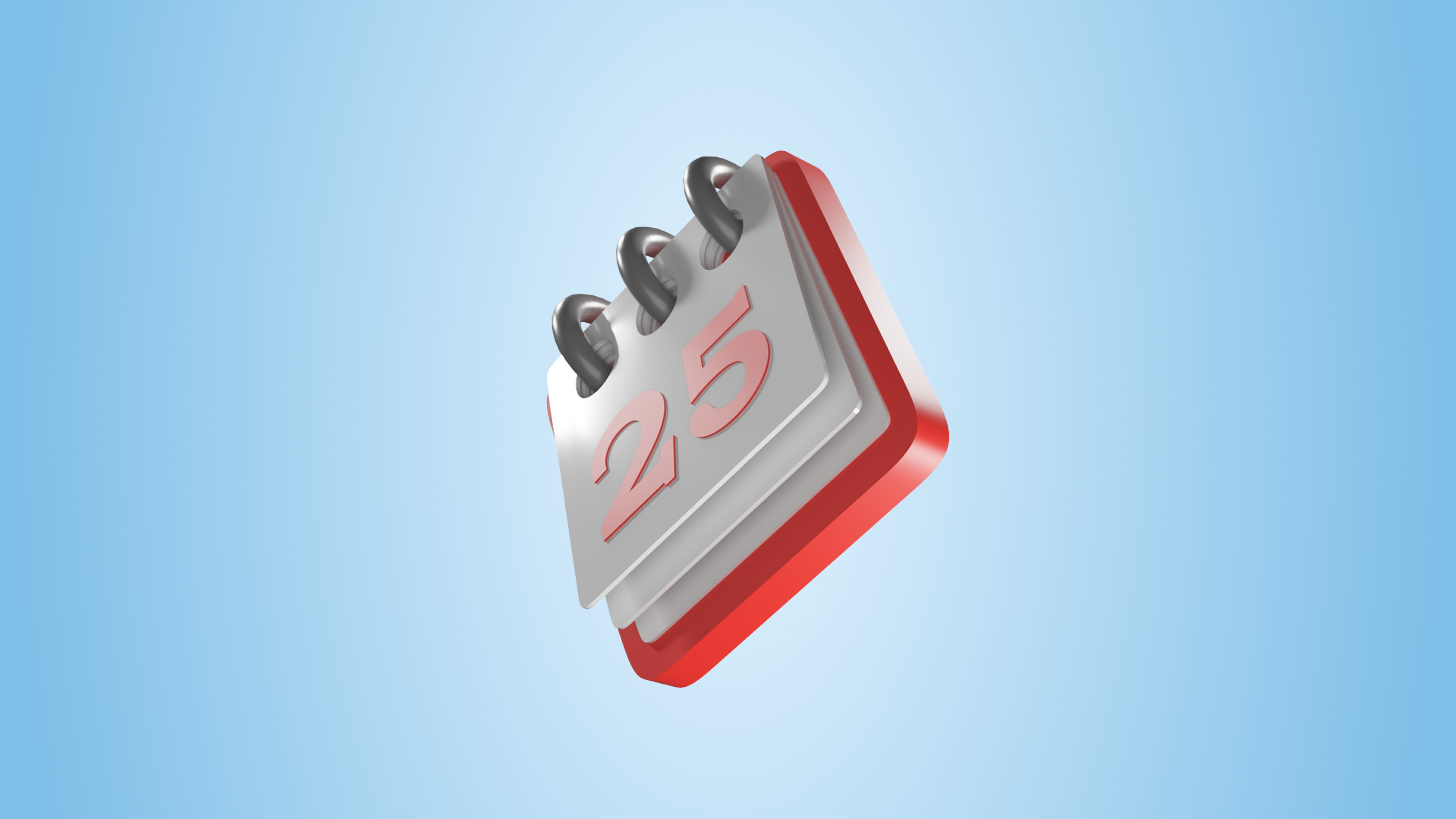 Christmas Date Calendar Low-poly 3D model_7