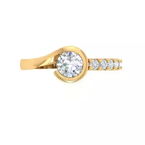 Swirl engagement ring 3D print model