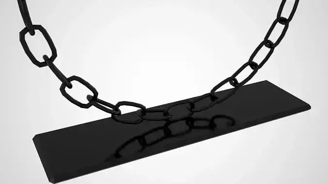 Chain U Candleholder Black Iron Color