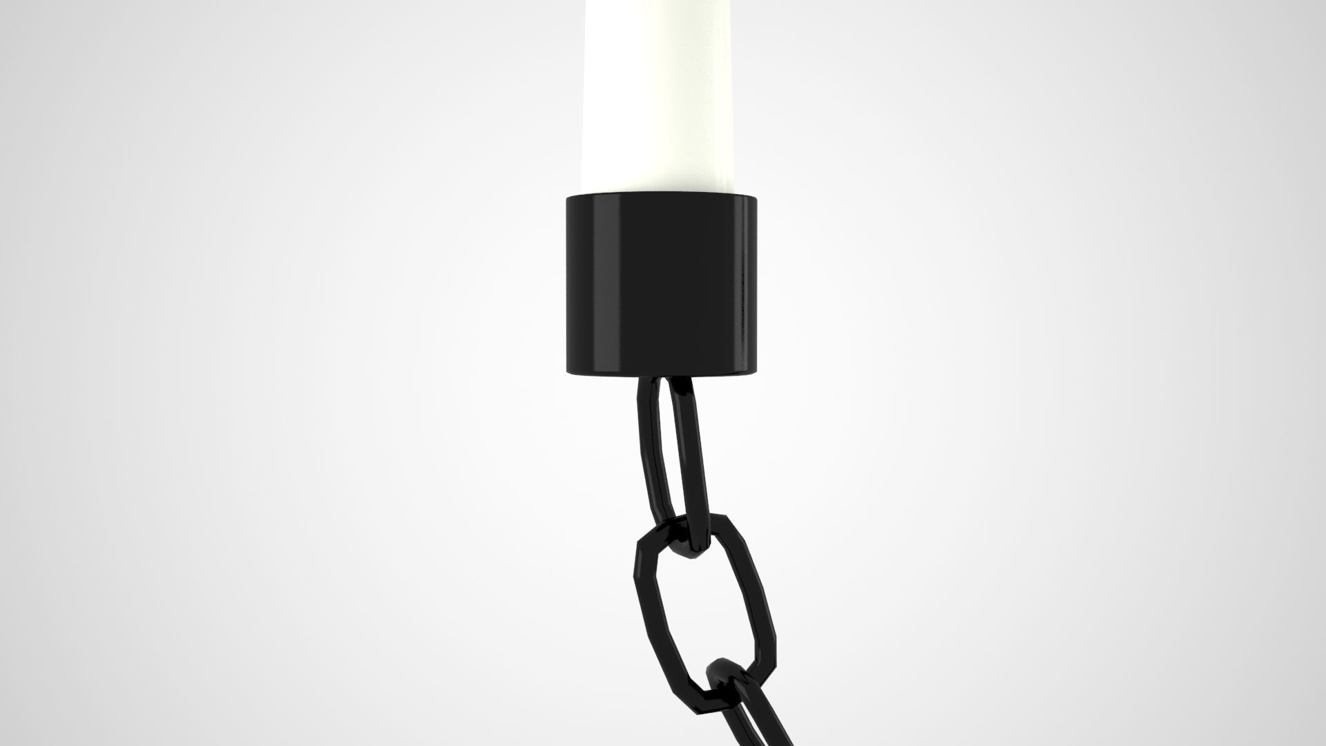 Chain U Candleholder Black Iron Color 3D model_3