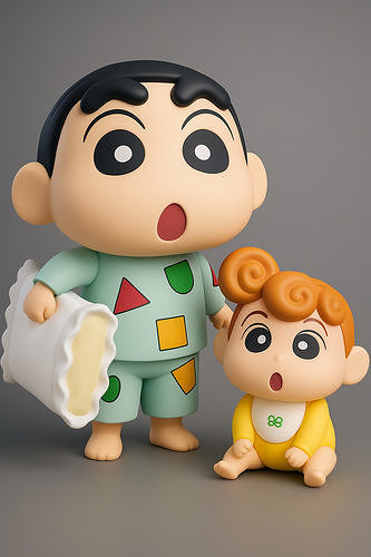 Shinchan and Himawari 3D print model
