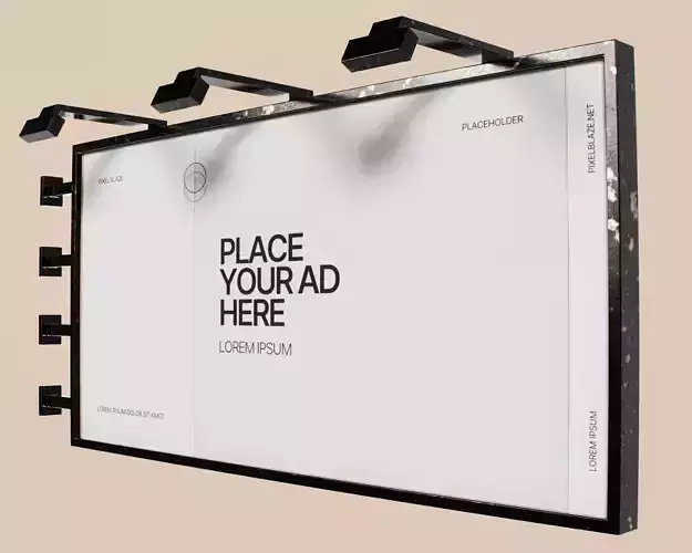 Advertising Billboard Panel Type A Low-poly 3D model Advertising Billboard Panel Type A Low-poly 3D model