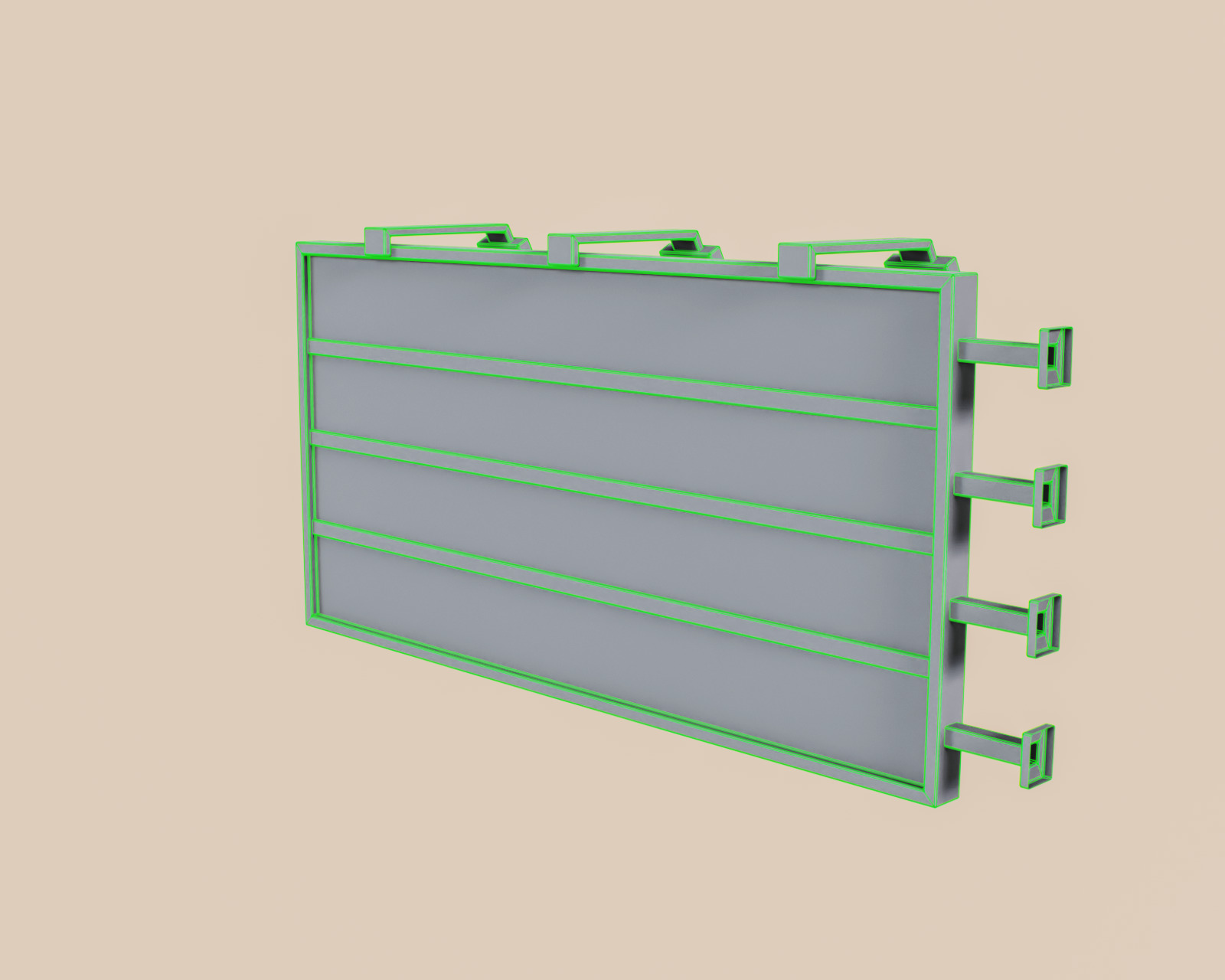 Advertising Billboard Panel Type A Low-poly 3D model_12