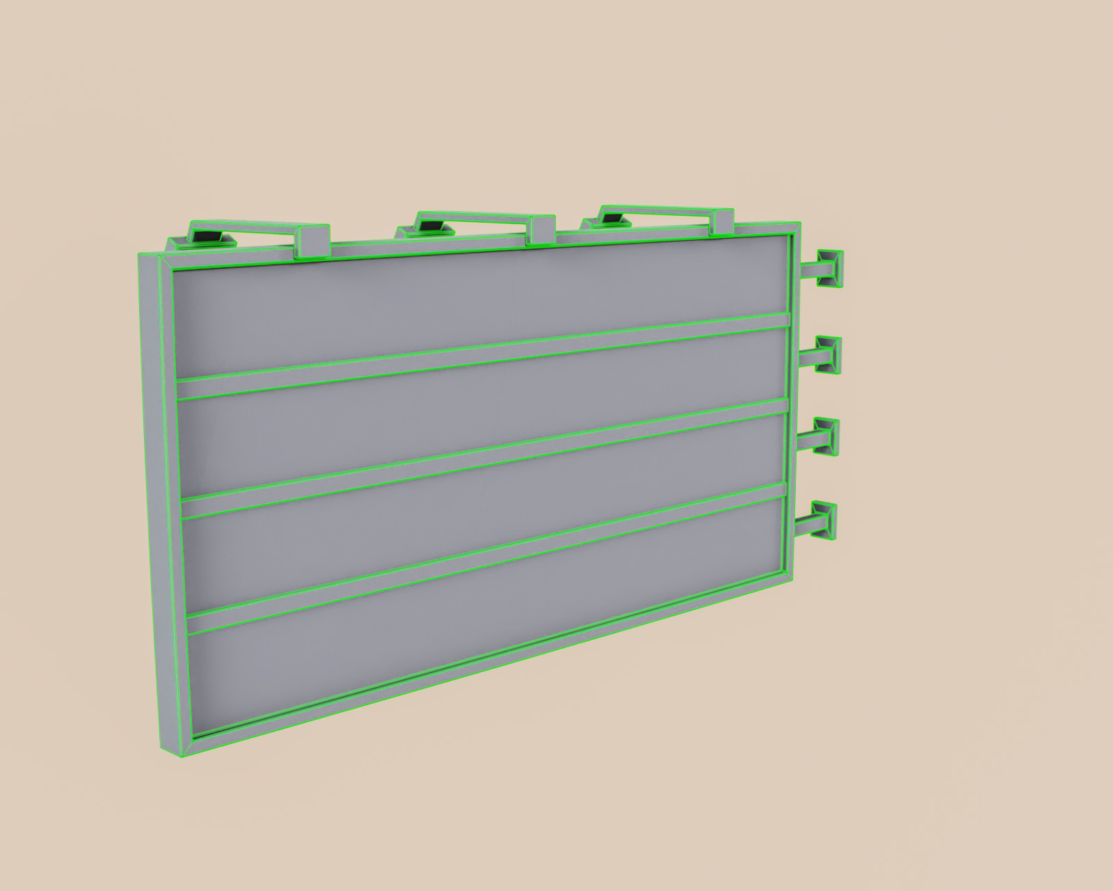 Advertising Billboard Panel Type A Low-poly 3D model_14