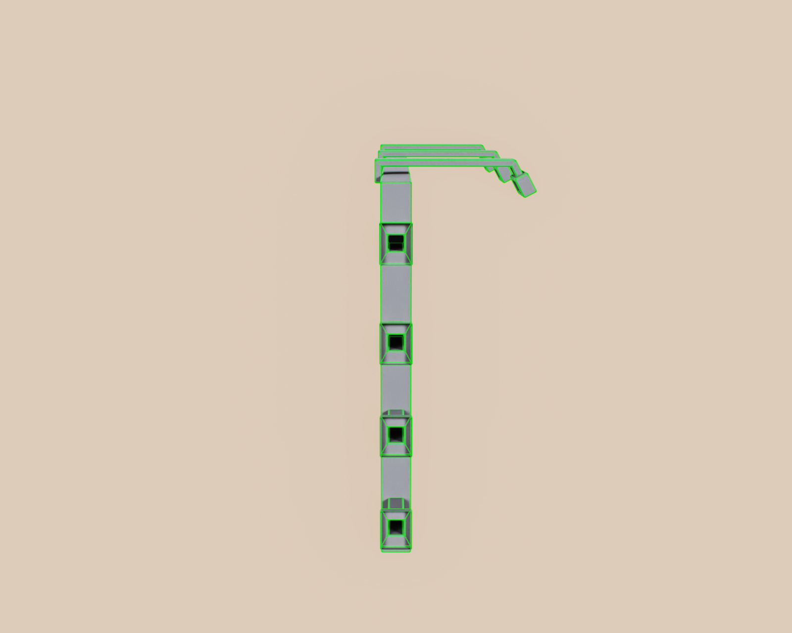 Advertising Billboard Panel Type A Low-poly 3D model_11