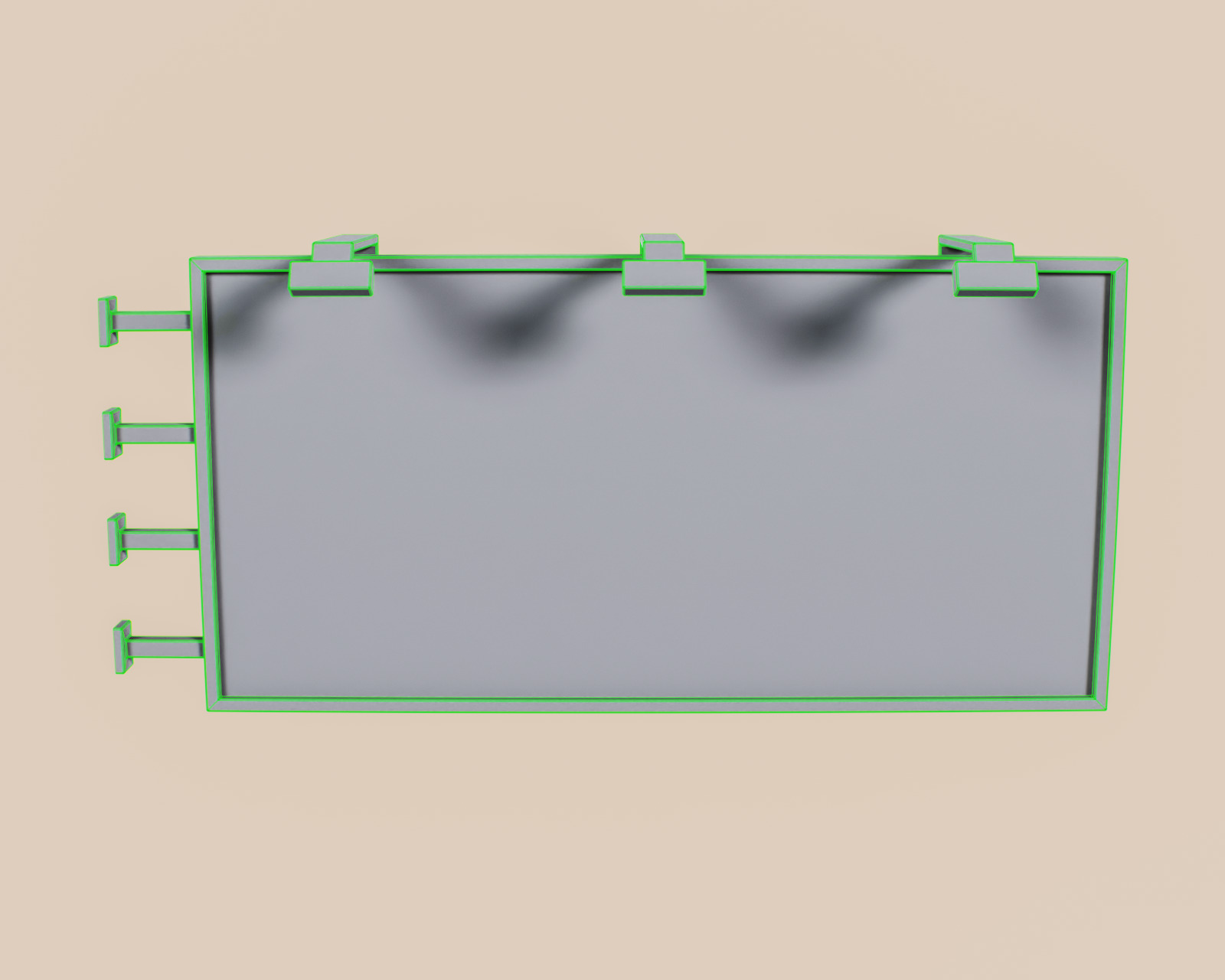 Advertising Billboard Panel Type A Low-poly 3D model_9