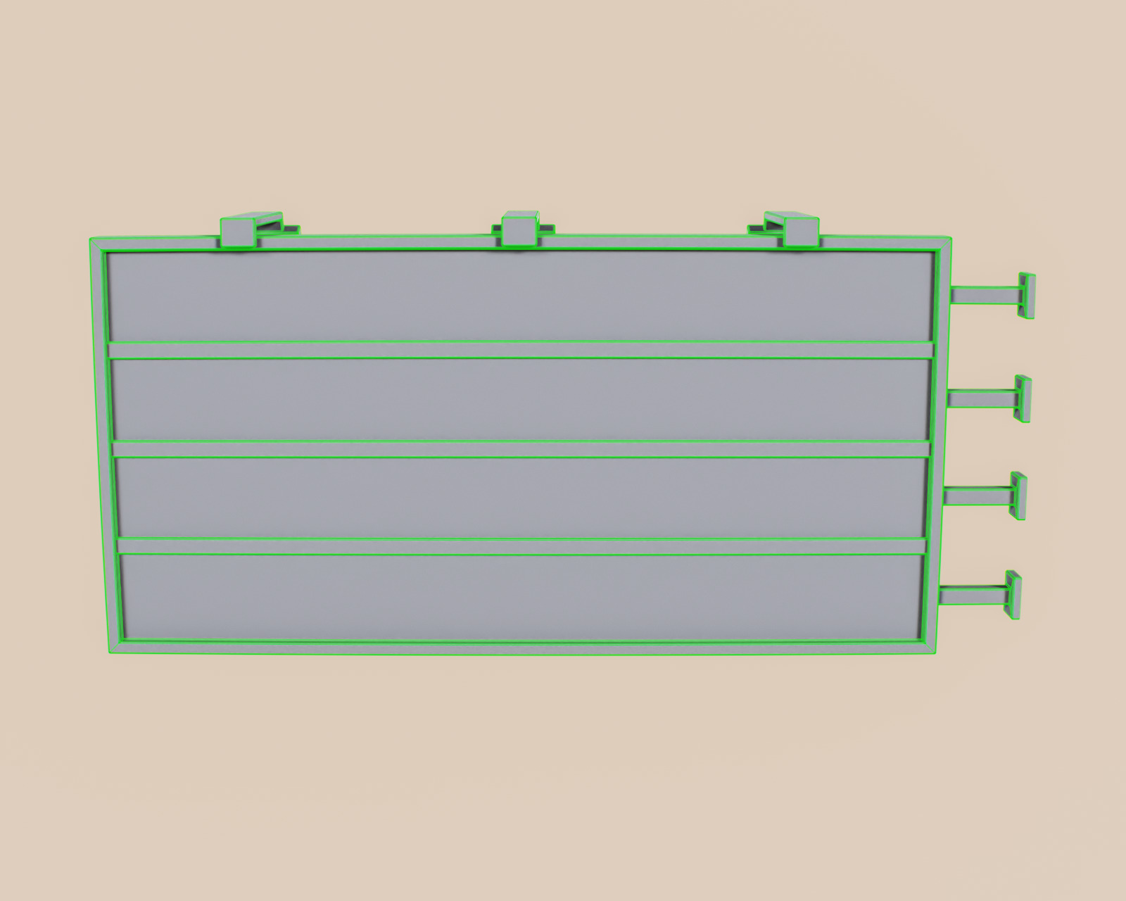 Advertising Billboard Panel Type A Low-poly 3D model_13