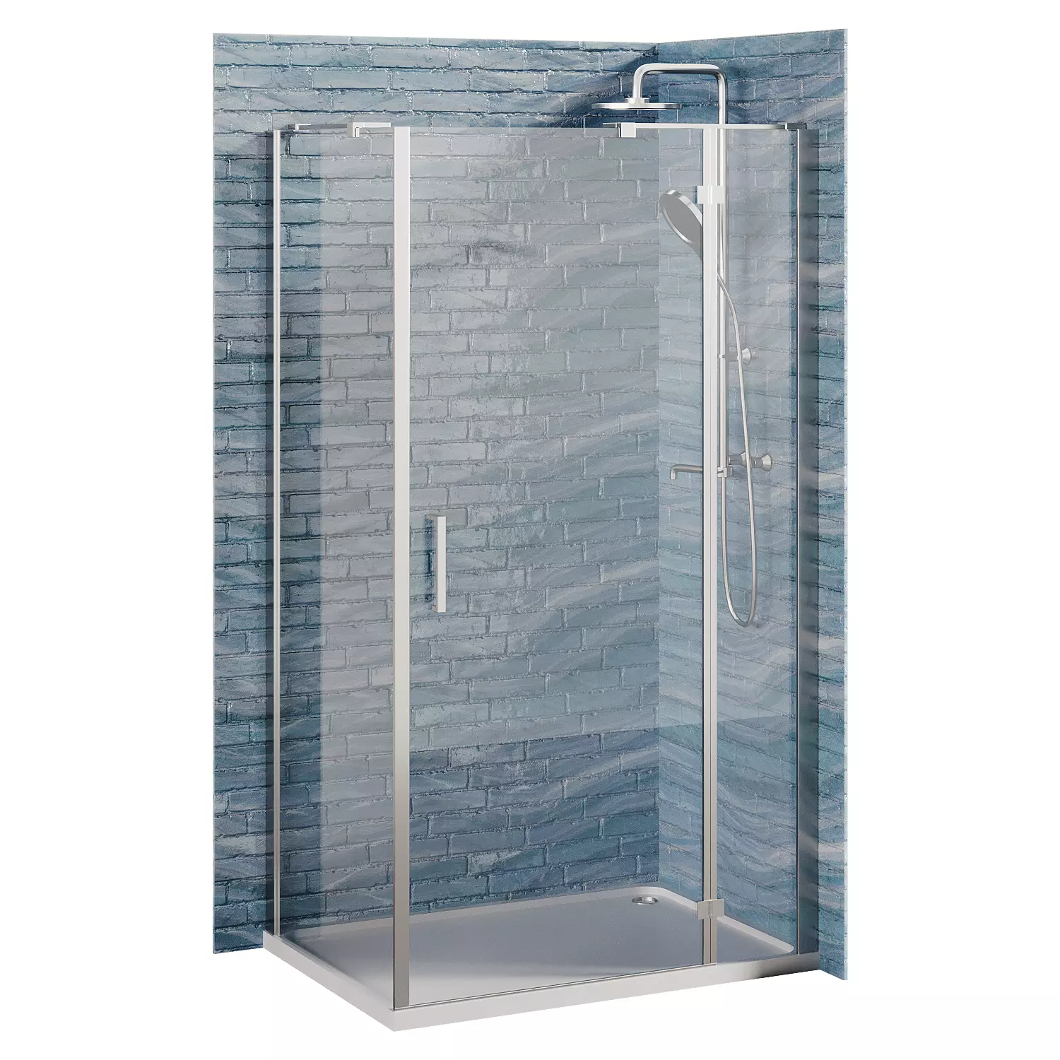 Nova Frameless Shower Enclosure 3D model