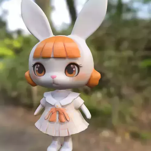 Cute Bunny Girl  3D model