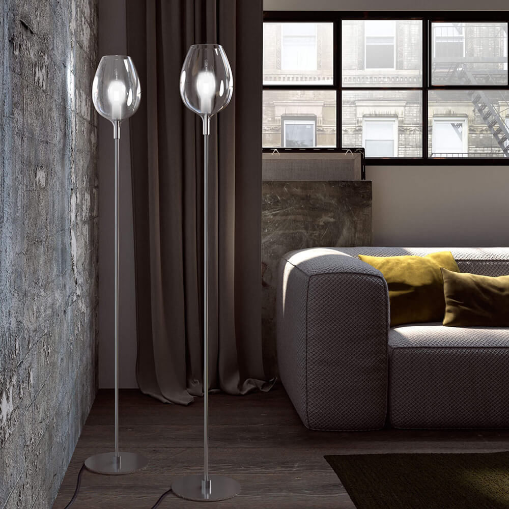 Glass Shade Floor Lamp 3D Model 3D model_1