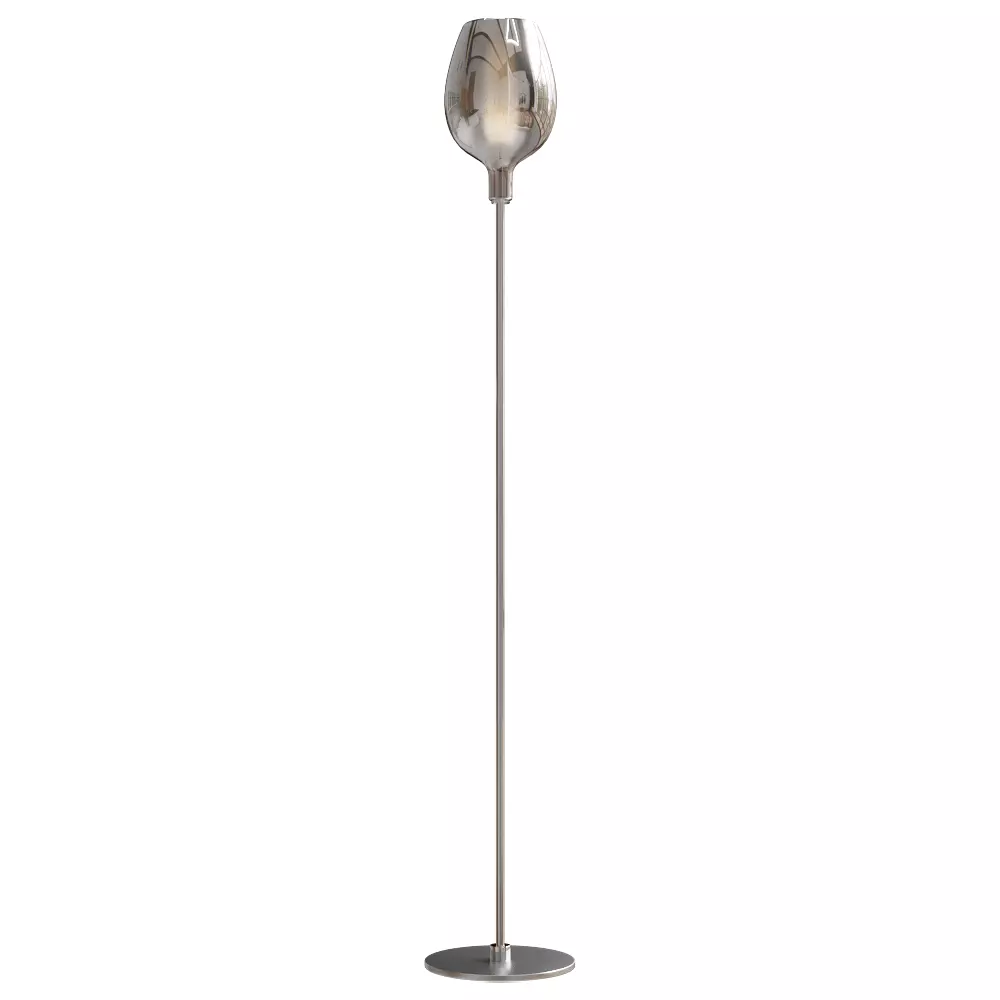 Glass Shade Floor Lamp 3D Model 3D model_0