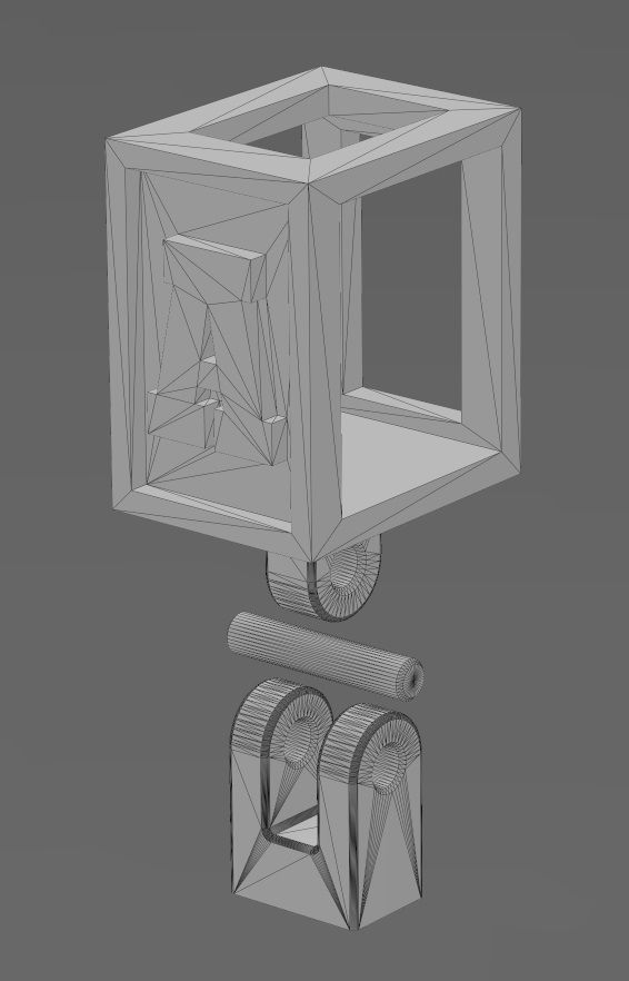 A letter varsity font 12x10x10mm enamel bail link 3D print model_14