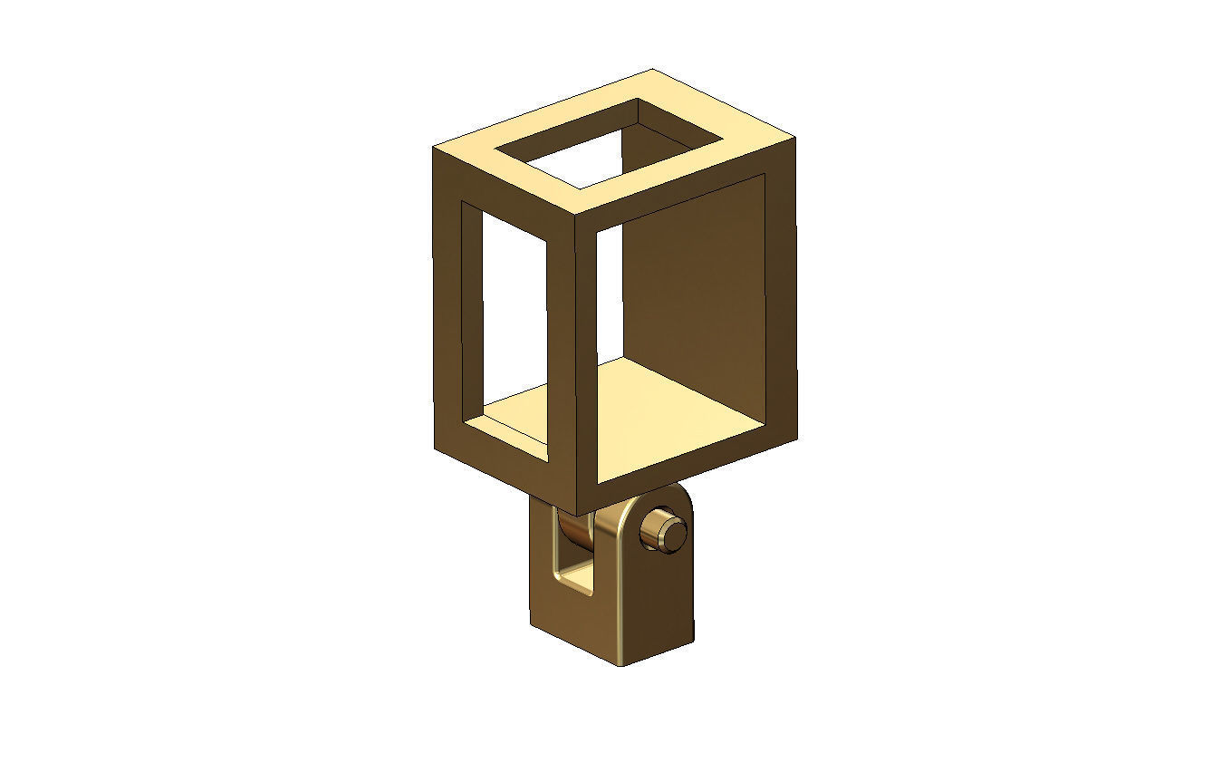 A letter varsity font 12x10x10mm enamel bail link 3D print model_4