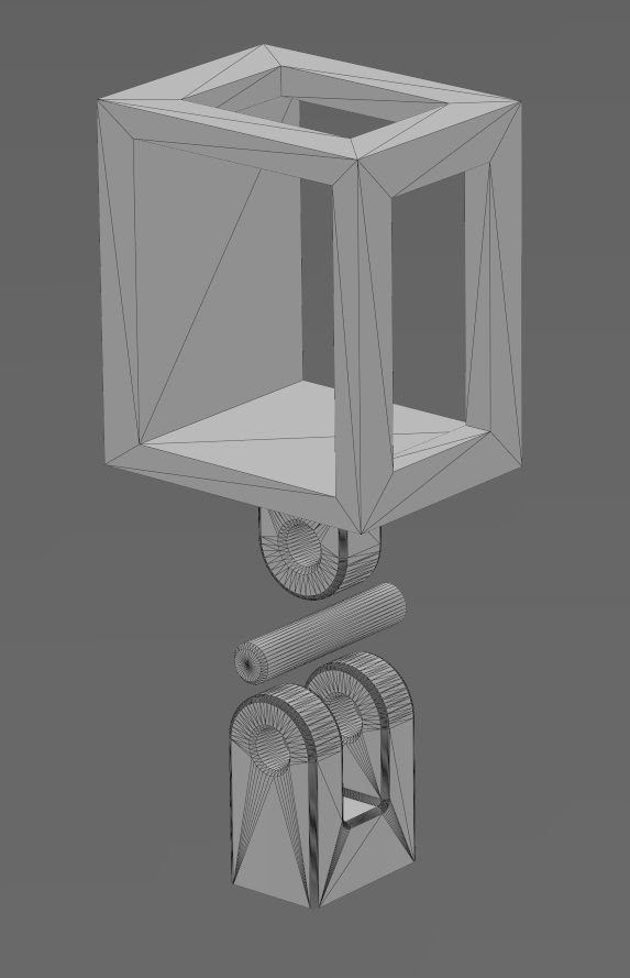 A letter varsity font 12x10x10mm enamel bail link 3D print model_15