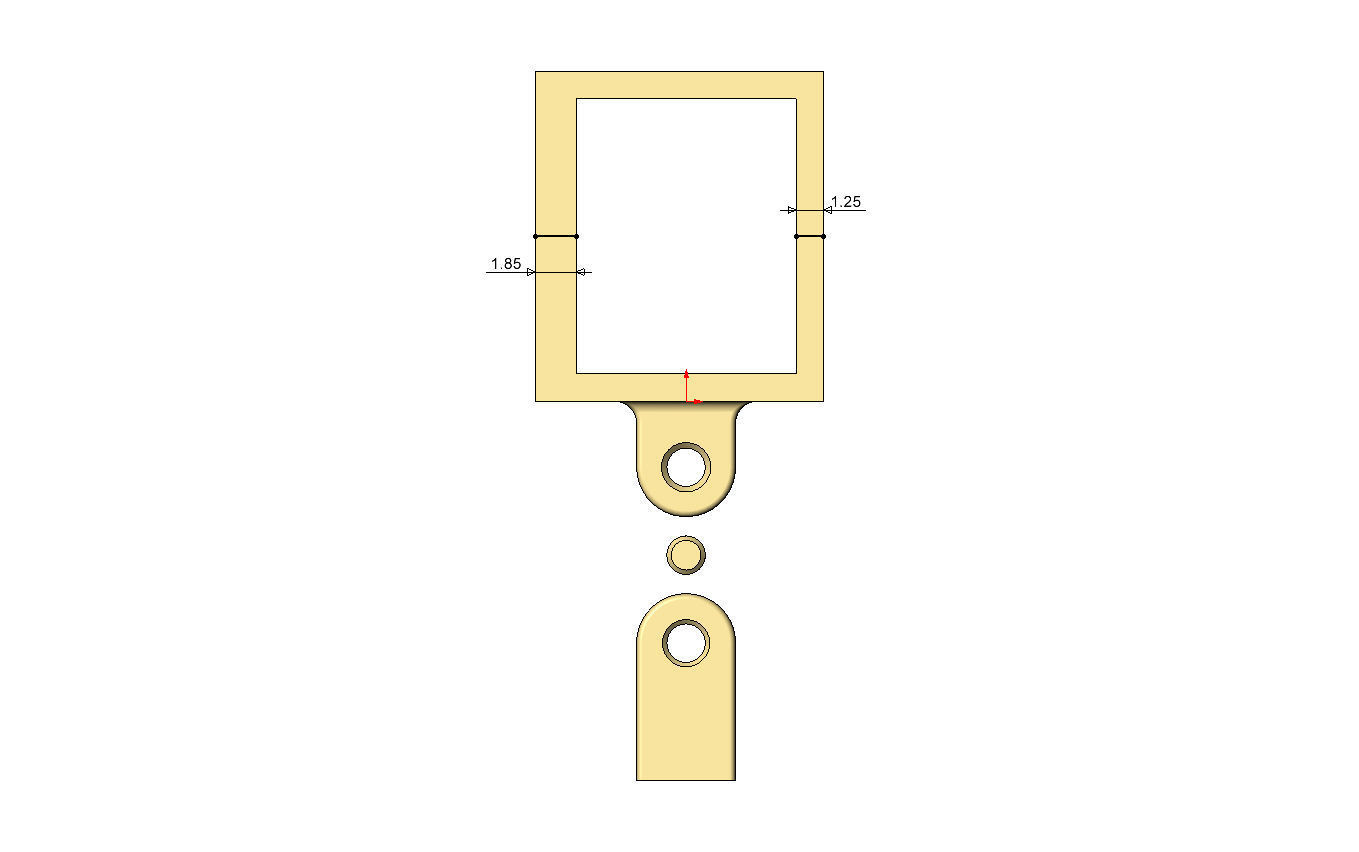 A letter varsity font 12x10x10mm enamel bail link 3D print model_8