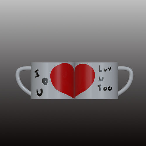 Coffee cups Low-poly 3D model